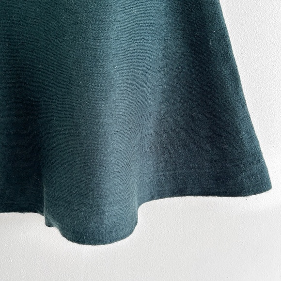 Aritzia Talula Knit Mini Skirt Green Circle Skirt Soft Cotton Size S - Picture 4 of 6